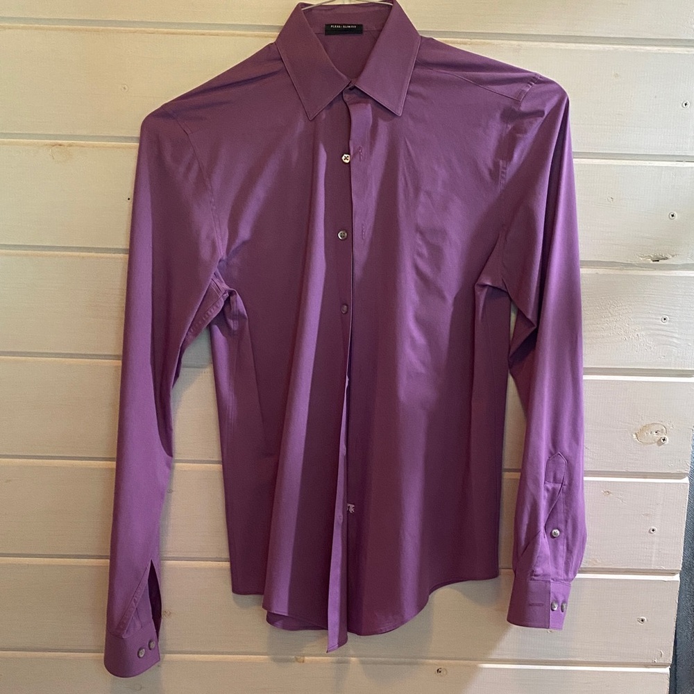 Van Heusen Purple Dress Shirt for Men